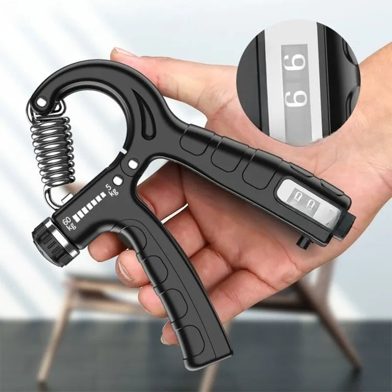 5-60Kg Adjustable Professional Counting Grip Strength Trainer Portable Fitness Equipment for Outdoor Finger Strength Training