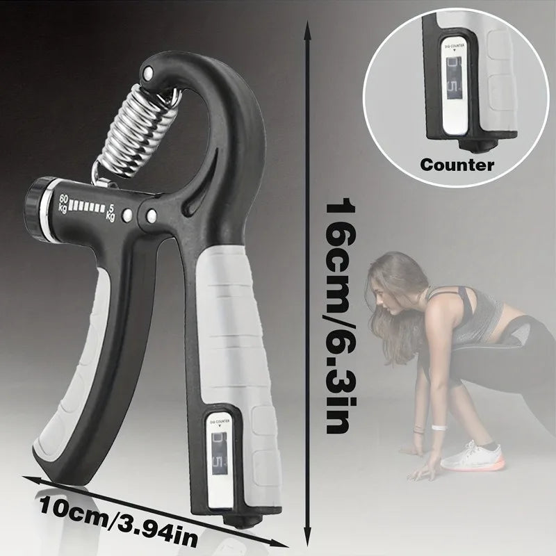 5-60Kg Adjustable Professional Counting Grip Strength Trainer Portable Fitness Equipment for Outdoor Finger Strength Training